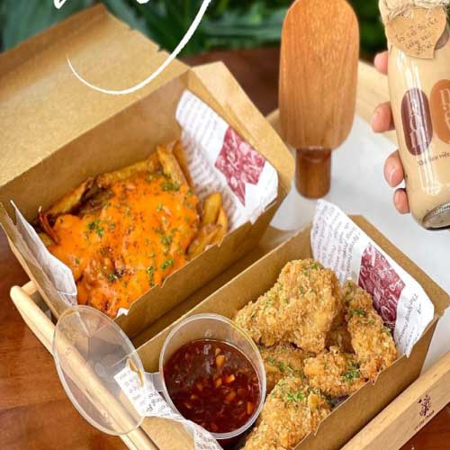 Khay giấy đựng thức ăn nhanh